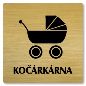 Kočárkárna, 148x148mm, zlatá, Nevada